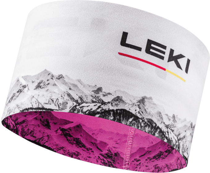 Opaska LEKI XC Headband Neonpink/White