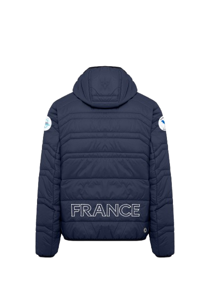 Herren-Daunenjacke Colmar Replica Quilted Hoodie Jacket Navy/Rosso - 2025/26