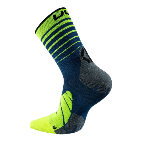 Skarpety trekkingowe UYN Man Runner's Five Socks Blue/Yellow Fluo