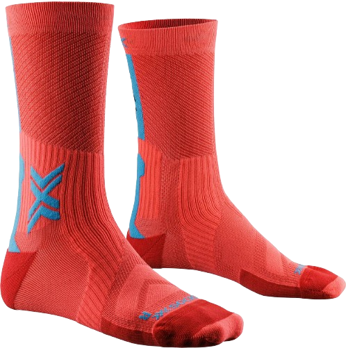 Skarpety rowerowe X-SOCKS Bike Perform Crew Sunset/Twyce Blue - 2024