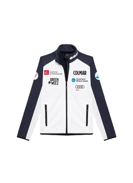 Damen-Polar Colmar Full Zip Stretch Fleece White/Blue - 2025/26