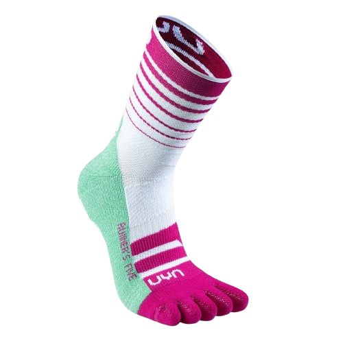 Skarpety trekkingowe UYN Woman Runner's Five Socks White/Fuchsia/Green