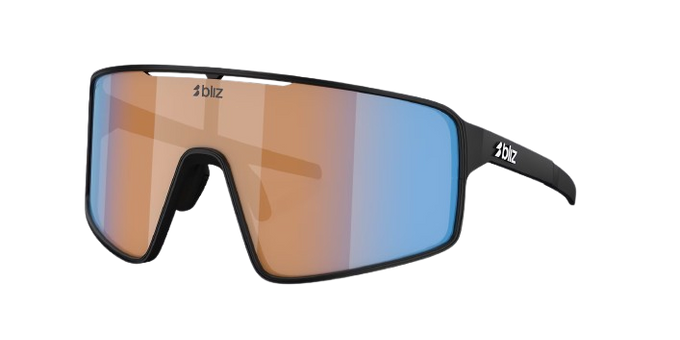 Okulary BLIZ P001 Matte Black Frame / Coral/Orange Mirror Blue Lenses