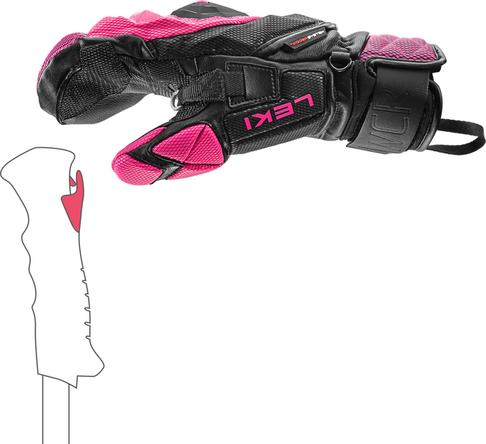 Handschuhe LEKI WCR Venom SL 3D Mitt Pink - 2025/26