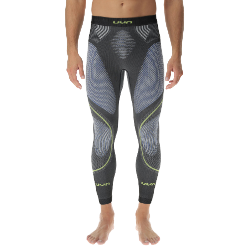 Kalesony UYN Man Evolutyon UW Pant Long Melange Anthracite Melange/Blue/Yellow Shiny - 2023/24