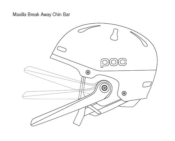 Guard POC Maxilla Break Away System Uranium Black - 2025/26