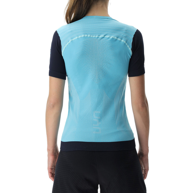 Koszulka biegowa UYN Woman Running PB42 OW Shirt SH_SL Blue Radiance/Peacot