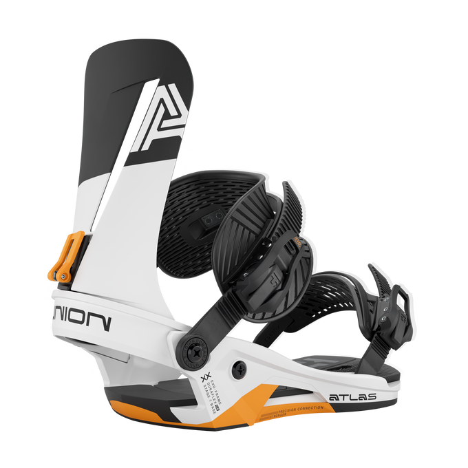 Snowboard Bindings Union Atlas White/Orange 2025/26