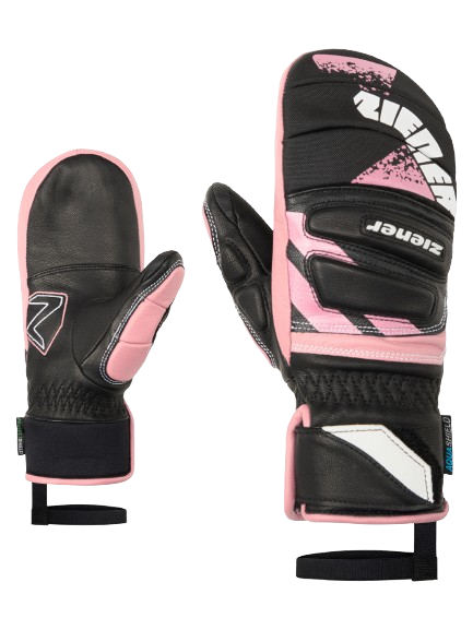 Rękawice Ziener Lopaki-z As® Pr Mitten Glove Junior Unisex Black Pink Vanilla - 2025/26