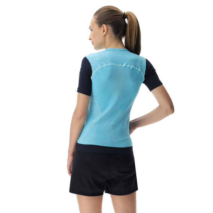 Koszulka biegowa UYN Woman Running PB42 OW Shirt SH_SL Blue Radiance/Peacot