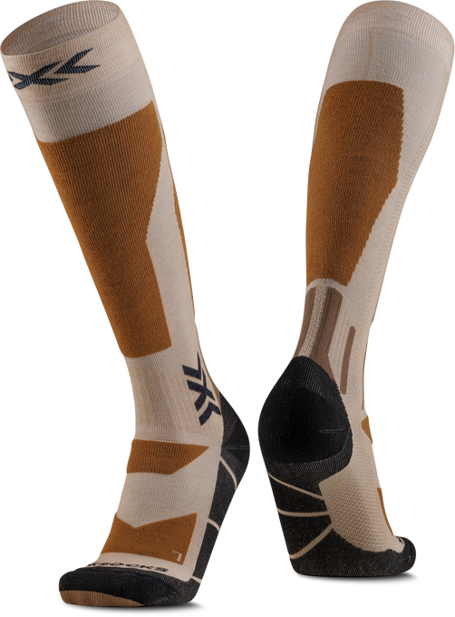 SKI SOCKS X-SOCKS SNOWBOARD DISCOVER OTC  SAND/DARK SAND - 2025/26
