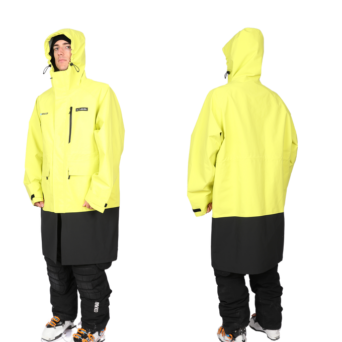 Płaszcz trenerski Level Race Rain Coat Yellow/Black - 2025/26
