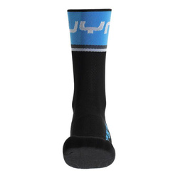 Cycling Socks UYN Man Cycling One Light Black/Cobalt Blue