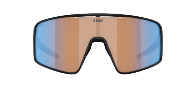 Okulary BLIZ P001 Matte Black Frame / Coral/Orange Mirror Blue Lenses