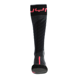 Ski socks UYN Woman Ski One Merino Anthracite/Pink - 2025/26