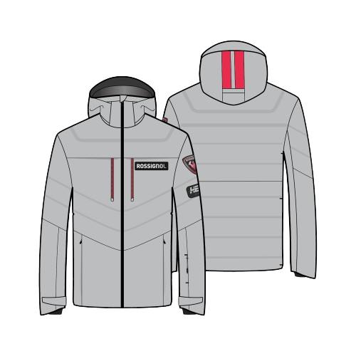 Kurtka narciarska Rossignol Hero Blackside Puffy JKT Soft Gray - 2024/25