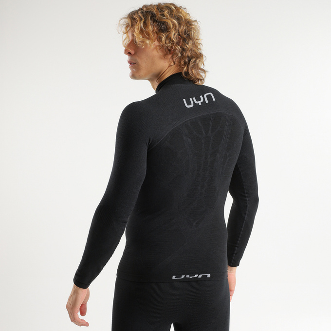 Koszulka termoaktywna UYN Man Elevatyon Biomorph UW Shirt Long SL Turtle New Neck Black - 2025/26