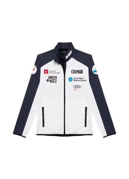 Herren-Polar Colmar Full Zip Stretch Fleece White/Blue - 2025/26