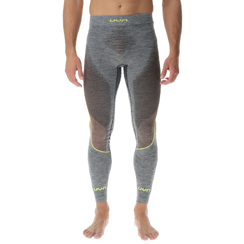 Thermounterwäsche UYN Man Ambityon UW Pants Long Black Melange/Atlantic/Orange Shiny - 2023/24