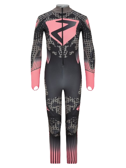 Guma narciarska Ziener RCE Racesuit Black Foggy Print Pink Vanilla - 2024/25