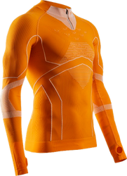 Koszulka termoaktywna X-bionic Energy Accumulator Light Shirt LS 1/2 Zip Men Blazing Orange/Arctic White - 2024/25