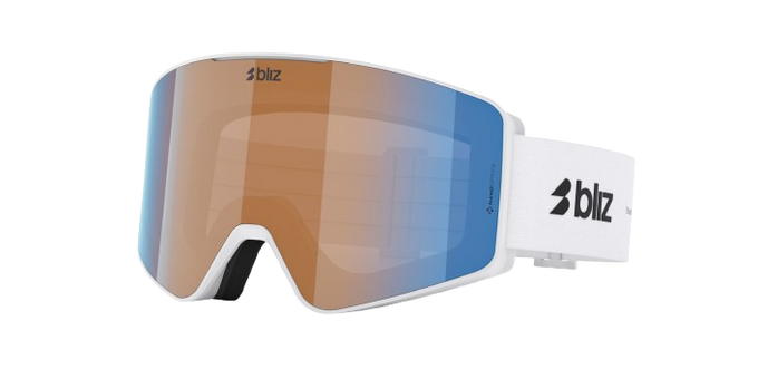 Gogle Bliz G001 Matte White Frame/Nano Optics Orange With Blue Multi Lens - 2025/26