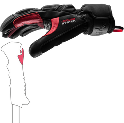 Gloves LEKI Griffin Pro 3D Black/Red - 2025/26