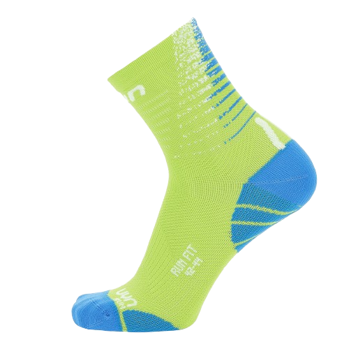 Laufsocken UYN Man Run Fit Socks Lime/Blue