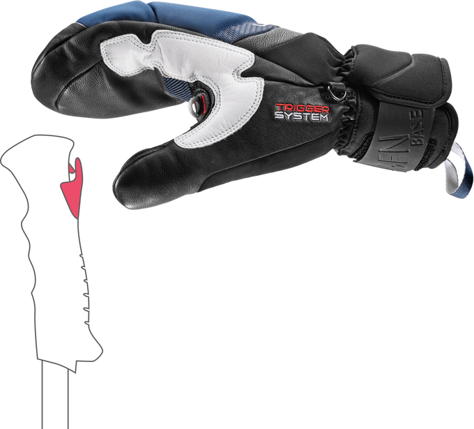 Gloves LEKI Griffin Base 3D Mitt Black/Marine - 2025/26