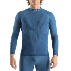 Koszulka termoaktywna UYN Man Elevatyon Biomorph UW Shirt Long SL Turtle New Neck Blue Atoll - 2025/26