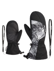 Rękawice Ziener Lavalino-z As® Aw Mitten Glove Junior Unisex Black Grey Mountain Print - 2025/26