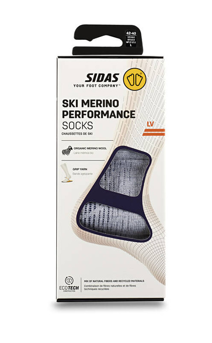 Ski socks Sidas Ski Merino Performance White/Blue - 2025/26