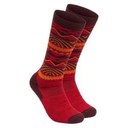 Skarpety narciarskie Oakley Wandrelust Perf Socks 2.0 Grenache Norway Pattern