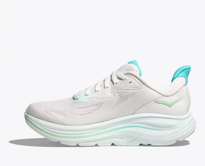 Damen Schuhe Hoka Clifton 10 White/Cielo Blue