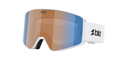 Gogle Bliz G001 Matte White Frame/Nano Optics Orange With Blue Multi Lens - 2025/26
