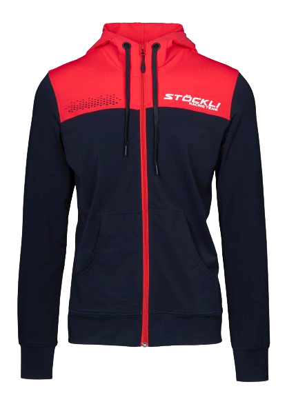 Bluza polarowa Stoeckli Hoody Jacket Fullzip WRT Black Red - 2023/24