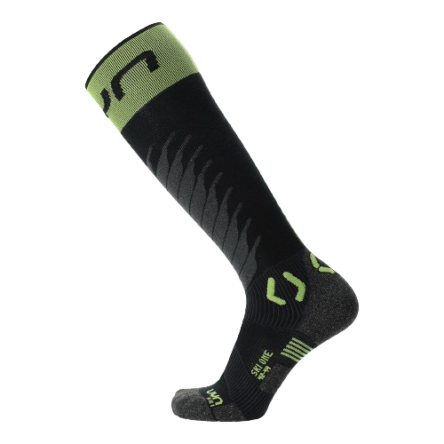 Skarpety narciarskie UYN Man Ski One Merino Socks Black/Lime - 2025/26