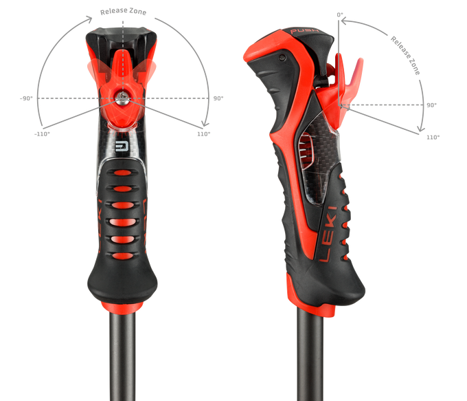Kije LEKI Airfoil 3D Black/Red - 2025/26