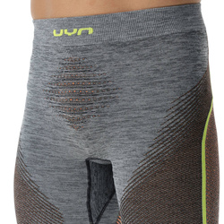 Thermounterwäsche UYN Man Ambityon UW Pants Long Black Melange/Atlantic/Orange Shiny - 2023/24