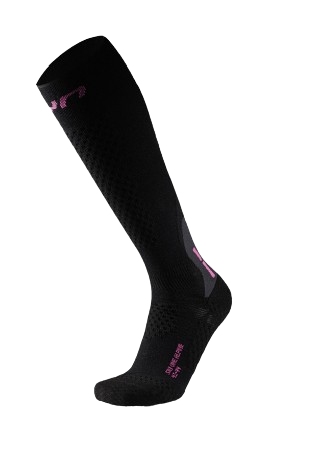Skisocken UYN Woman Ski One Alpine Merino Socks Black/Pink - 2025/26