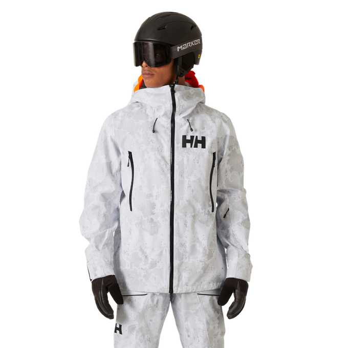 Kurtka narciarska Helly Hansen Sogn Shell 2.0 Jacket Grey Fog Snow Camo Aop - 2024/25 