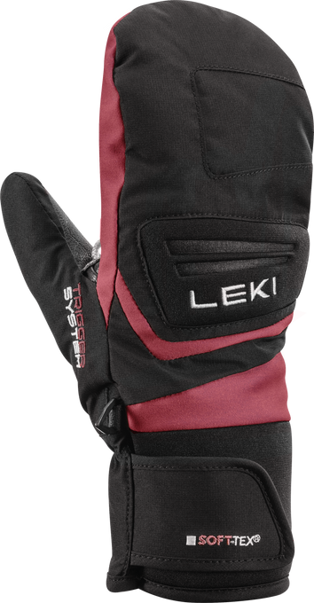 Gloves LEKI Griffin 3D Mitt Junior Black/Rose - 2025/26