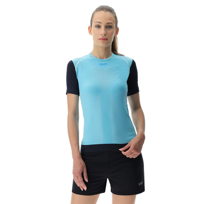 Koszulka biegowa UYN Woman Running PB42 OW Shirt SH_SL Blue Radiance/Peacot