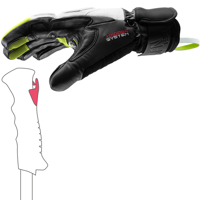 Rękawice LEKI Griffin Prime 3D White/Neon - 2025/26