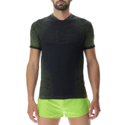 Koszulka biegowa UYN Man Running Exceleration OW Shirt SH_SL Black/Lime