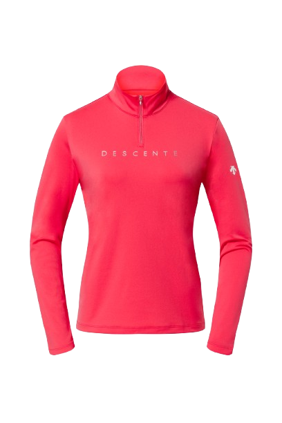 Golf Descente Chest Logo T-Neck Enliven Pink - 2025/26