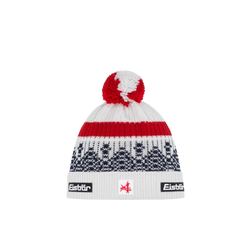 Beanie Eisbar Norrak Pompon MÜ SA White/Red/Navy Blue - 2025/26