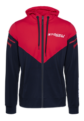 Sweatshirt Stoeckli Hoody Fullzip WRT Black Red - 2024/25