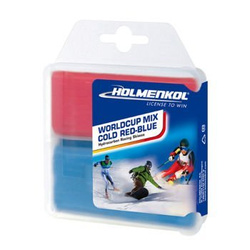 Ski wachs HOLMENKOL Worldcup Mix Cold Red-Blue 2x35g