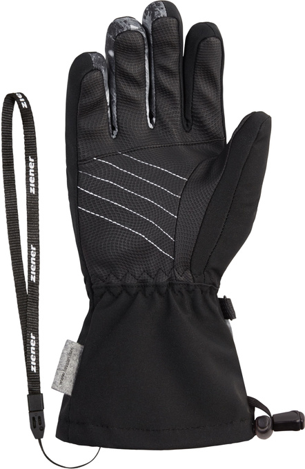 Rękawice Ziener Laval-z As® Aw Glove Junior Unisex Black Grey Mountain Print - 2025/26